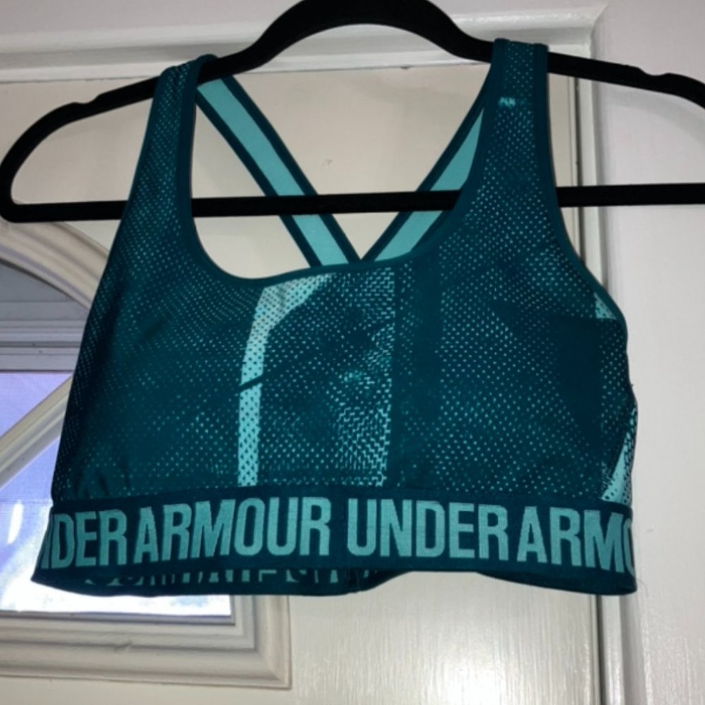 Teal Under Armour Sports Bra